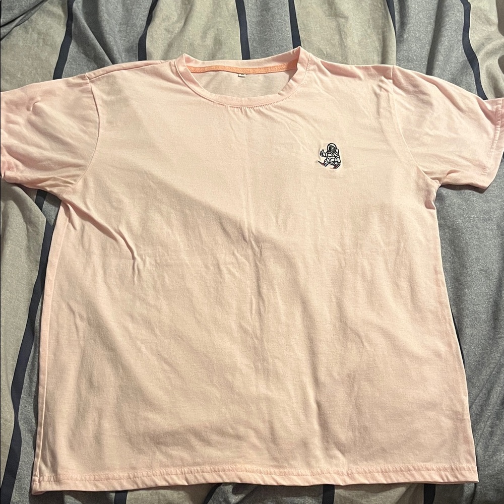 Mens Pink T-Shirt with Astronaut